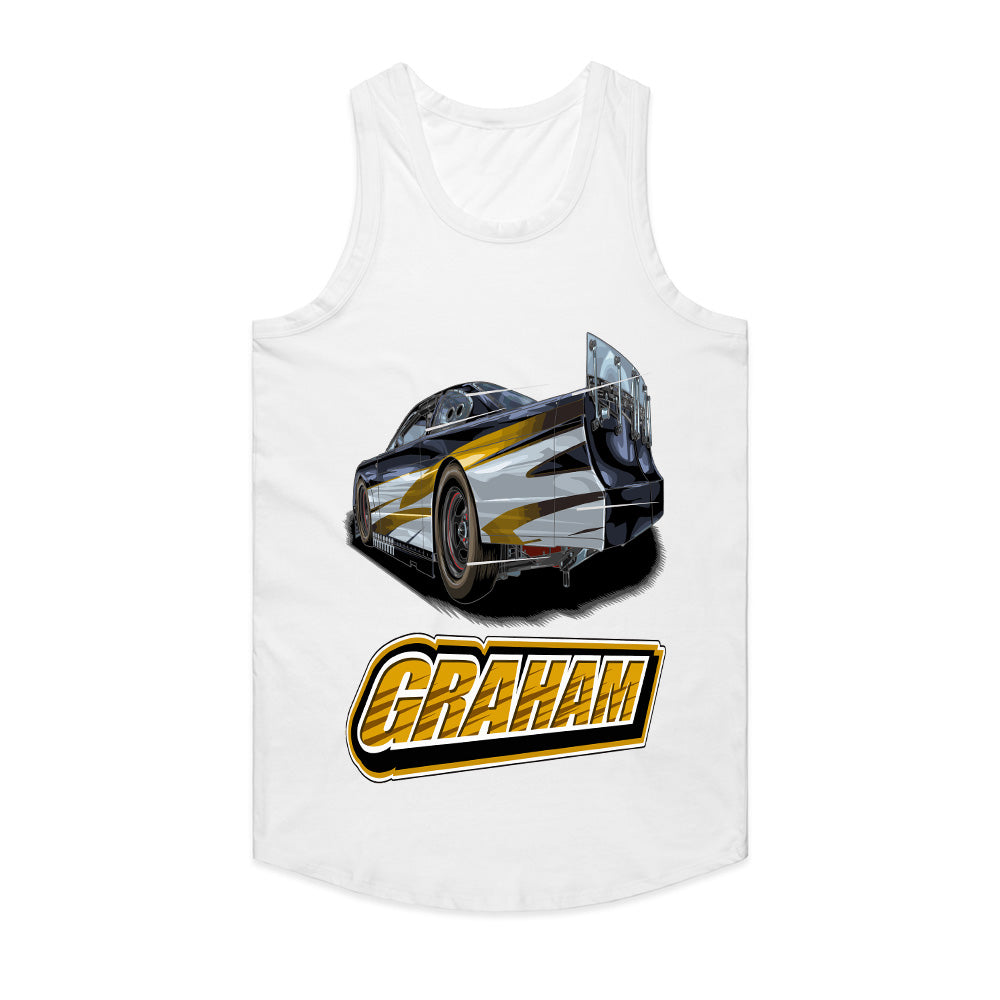 Graham Race Car Graphic T-Shirt – Dynamic Racing Design for Motorsport Enthusiasts