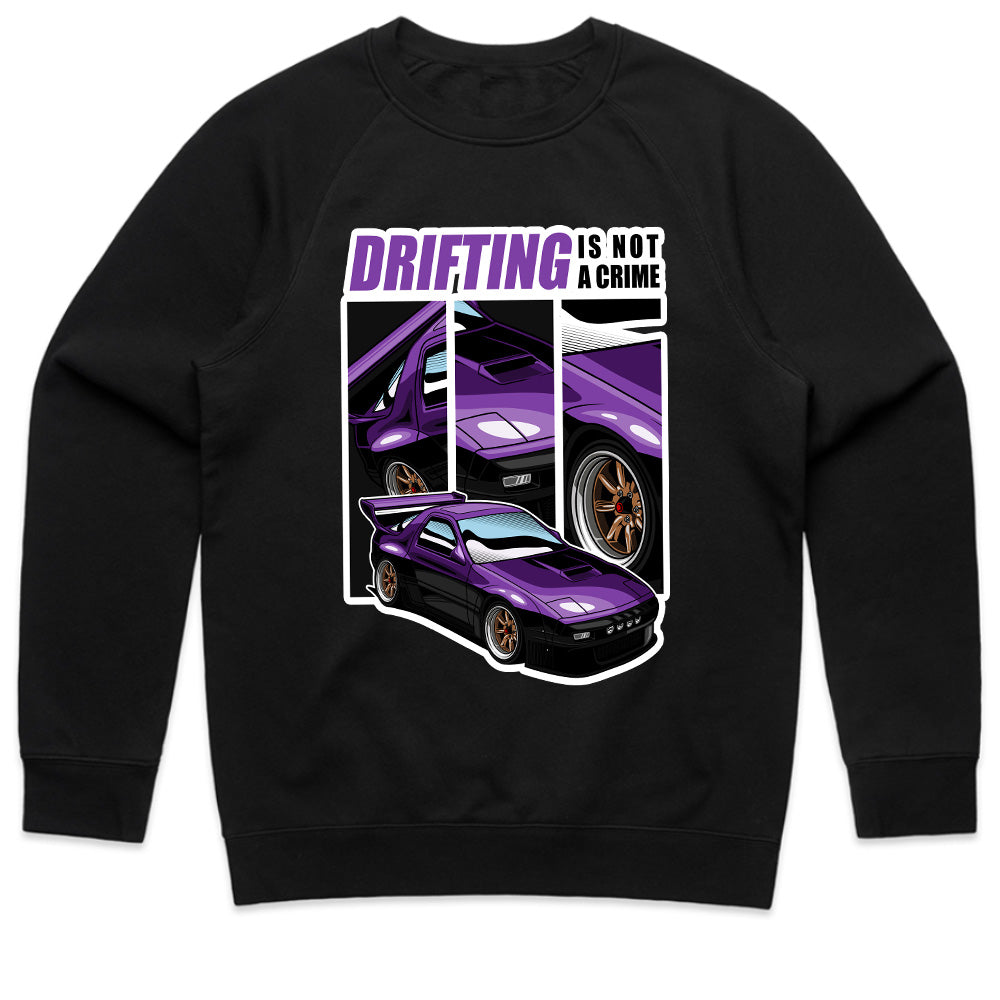 Drifting Is Not A Crime T-Shirt – Bold Car Drift Art for Enthusiasts