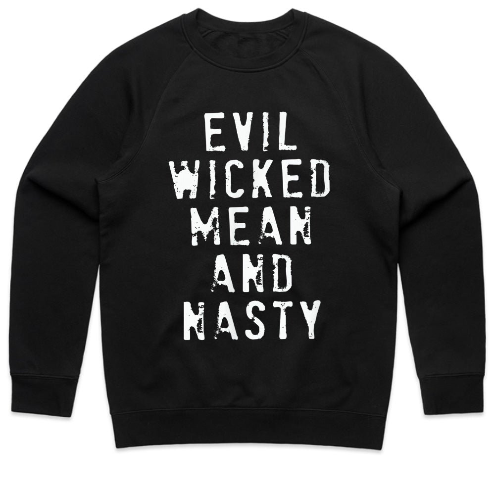 Evil Wicked Mean and Nasty Biker T-Shirt – Bold Vintage Chopper Hot Rod Style