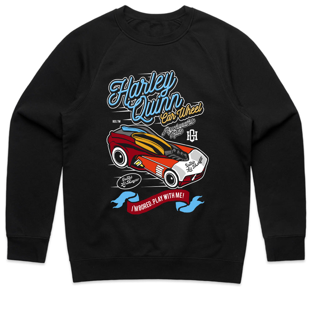 Harley Quinn "Car Wheel" T-Shirt – Playfully Wild Ride!