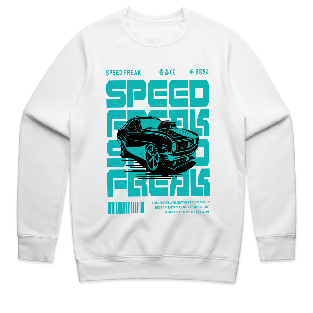 "Speed Freak" Muscle Car Streetwear T-Shirt – Neon Turbocharged Retro Racer Tee