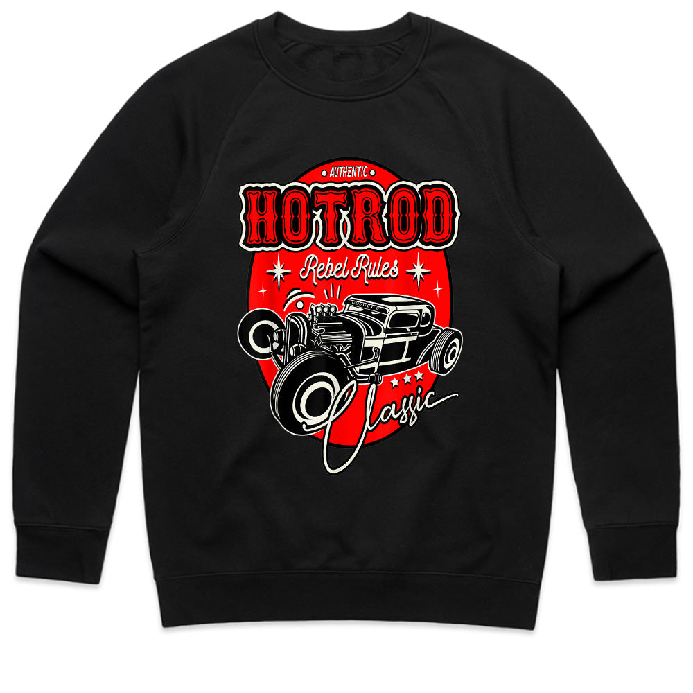 Hot Rod Rebel Rules T-Shirt | 50s Retro Rockabilly Classic Car Design