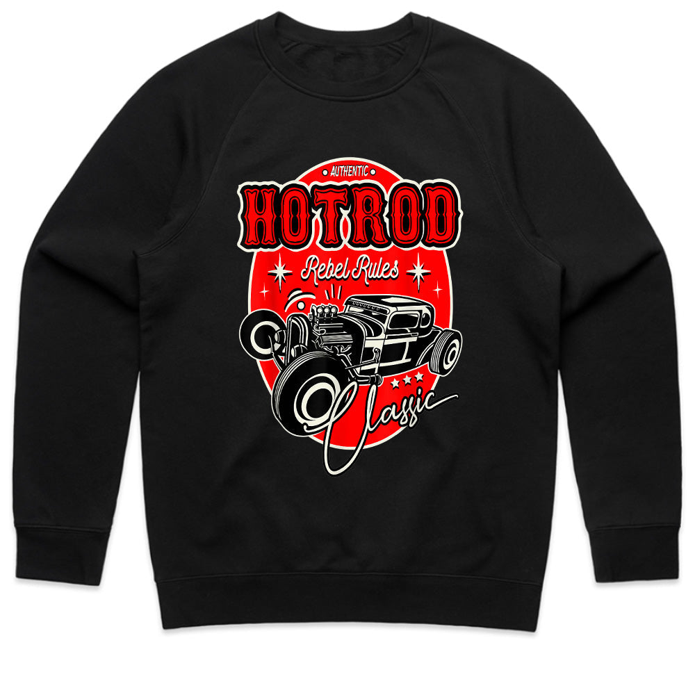 Hot Rod Rebel Rules Classic Car T-Shirt | 50s Retro Rockabilly Hot Rod Design