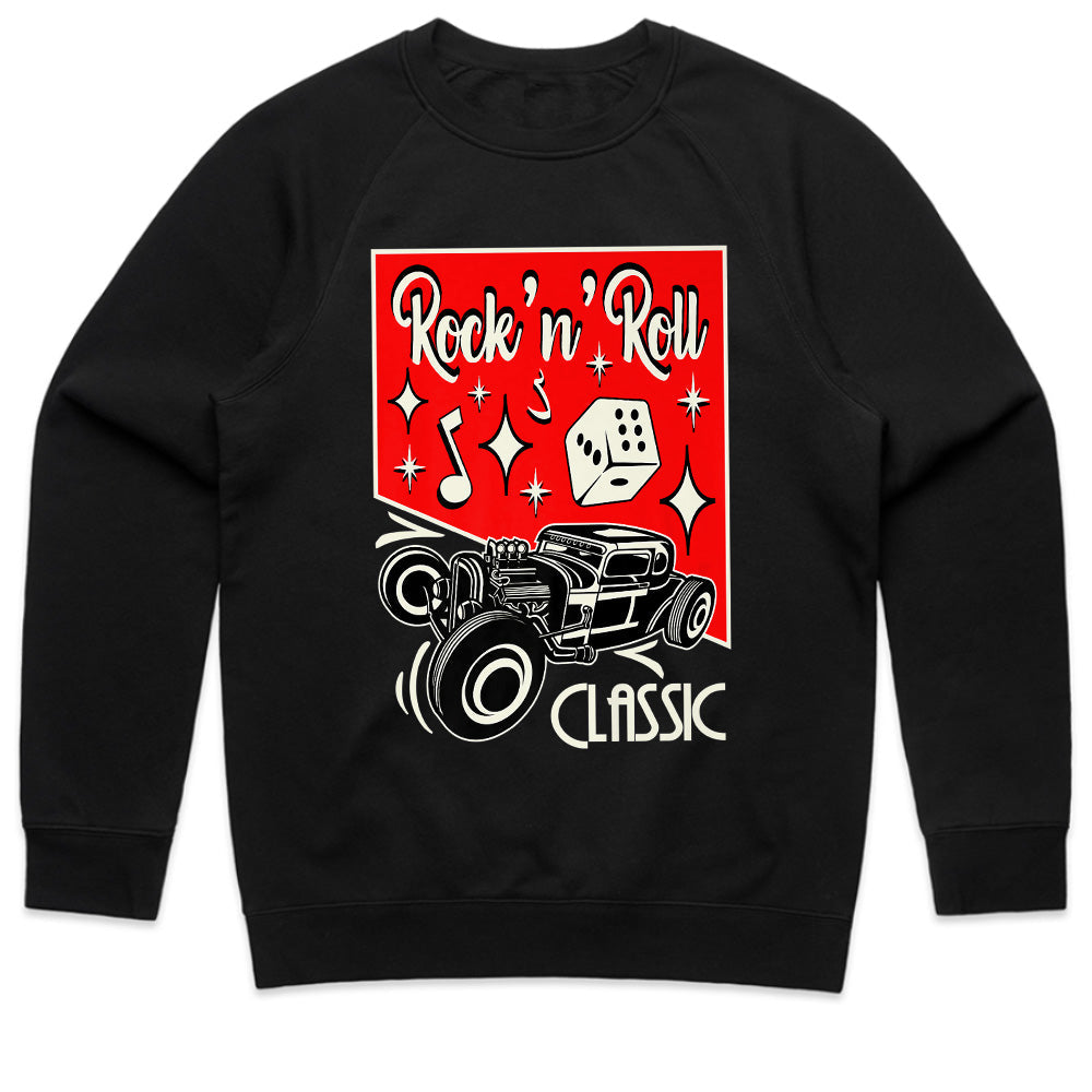 Rock 'n' Roll Classic Hot Rod T-Shirt – Vintage 50s Car & Music Design