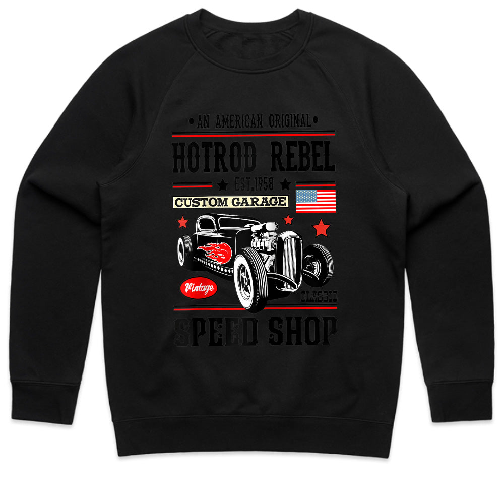 Hot Rod Rebel Vintage Classic Car T-Shirt – 1950s Rockabilly Custom Garage Tee