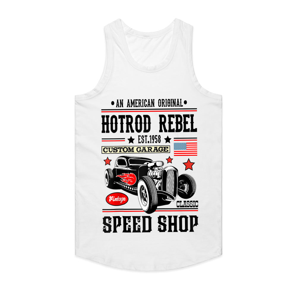 Hot Rod Rebel Vintage Classic Car T-Shirt – 1950s Rockabilly Custom Garage Tee