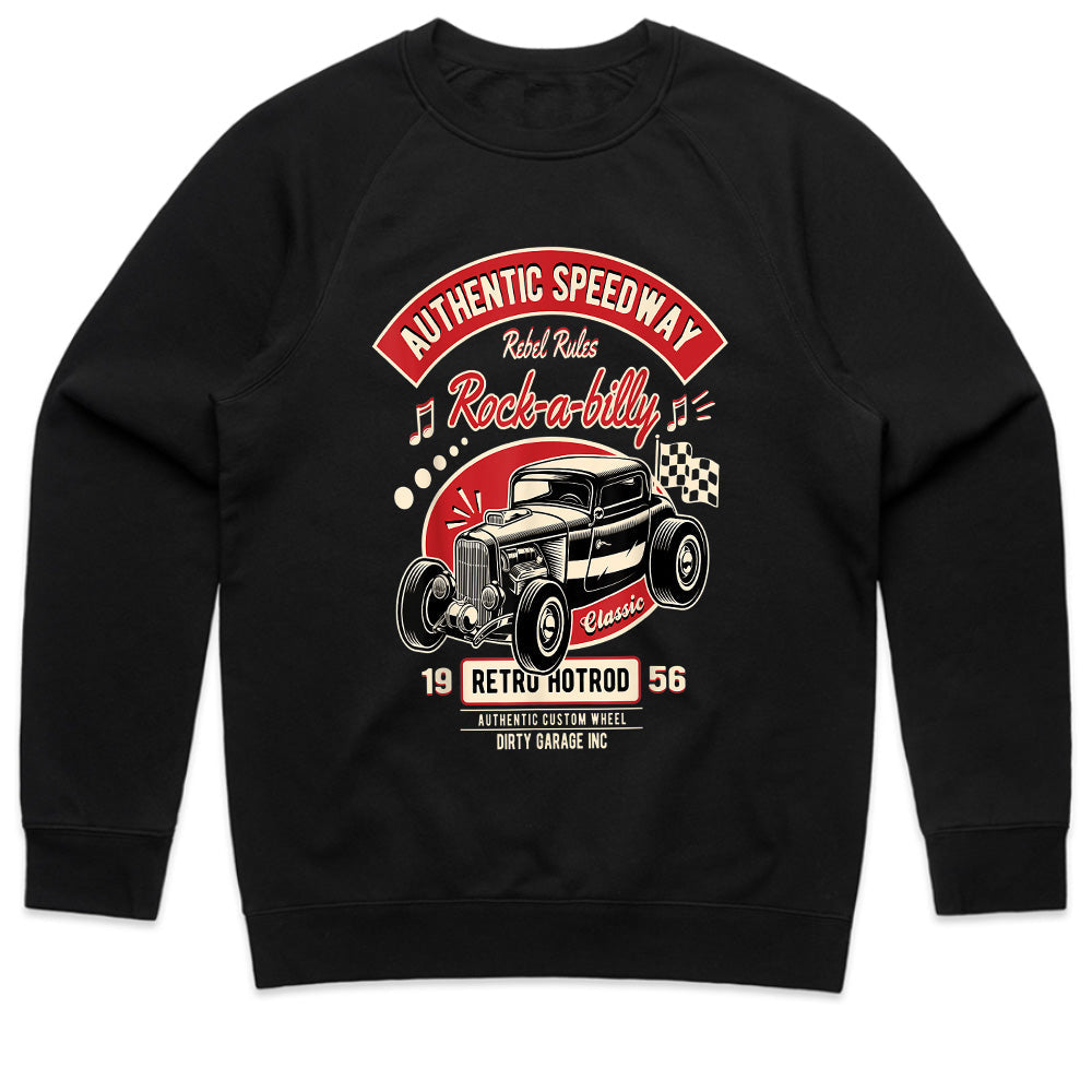 Authentic Speedway Rockabilly Hot Rod T-Shirt – 1956 Retro Classic Car Tee