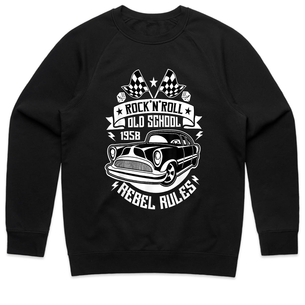 Rock 'n' Roll Old School 1958 Rebel Rules T-Shirt – Vintage Classic Car Retro Tee