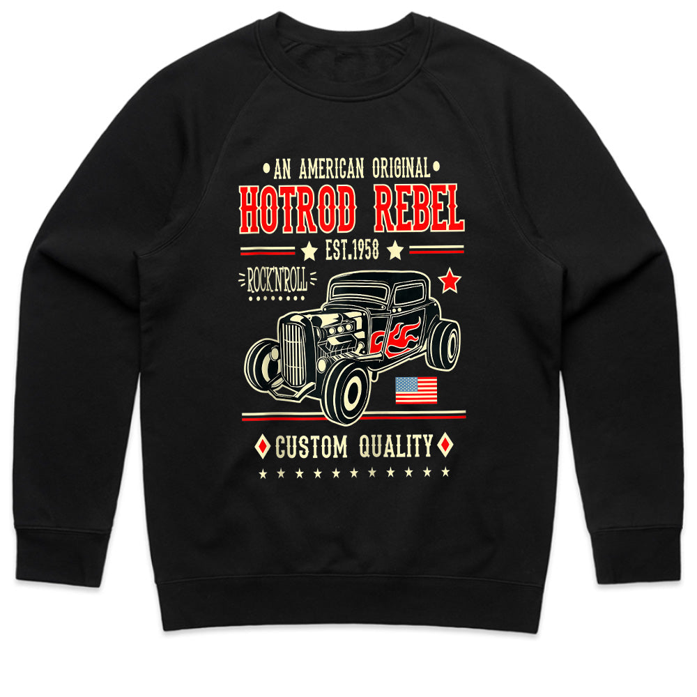 Hotrod Rebel 1958 T-Shirt – Vintage Rock ‘n’ Roll Classic Car Tee