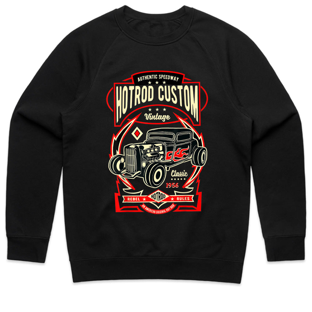 Hotrod Custom 1956 T-Shirt – Vintage Speedway Classic Car Rebel Rules Tee