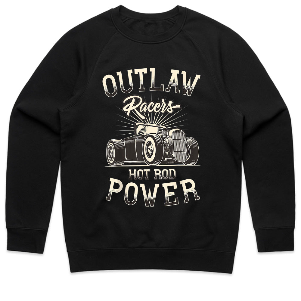 Outlaw Racers Hot Rod Power T-Shirt – Vintage Classic Car Speed Rebel Tee