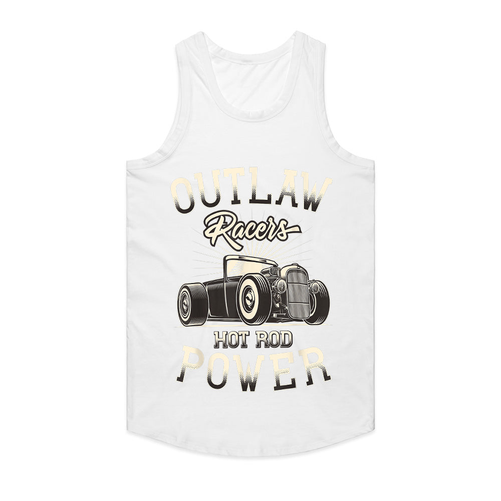 Outlaw Racers Hot Rod Power T-Shirt – Vintage Classic Car Speed Rebel Tee