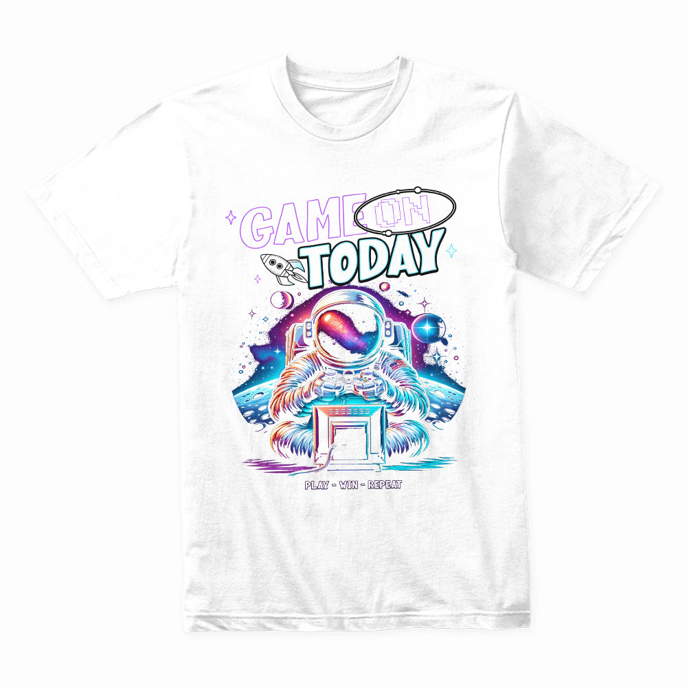 Game On Today - Astronaut Gamer Cosmic Adventure T-Shirt