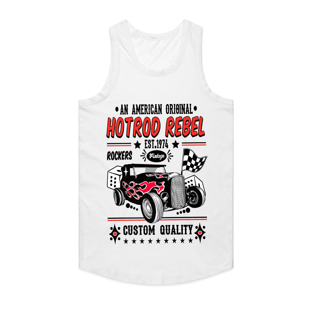 Hotrod Rebel 1974 T-Shirt – Vintage Rockabilly Classic Car Custom Quality Tee