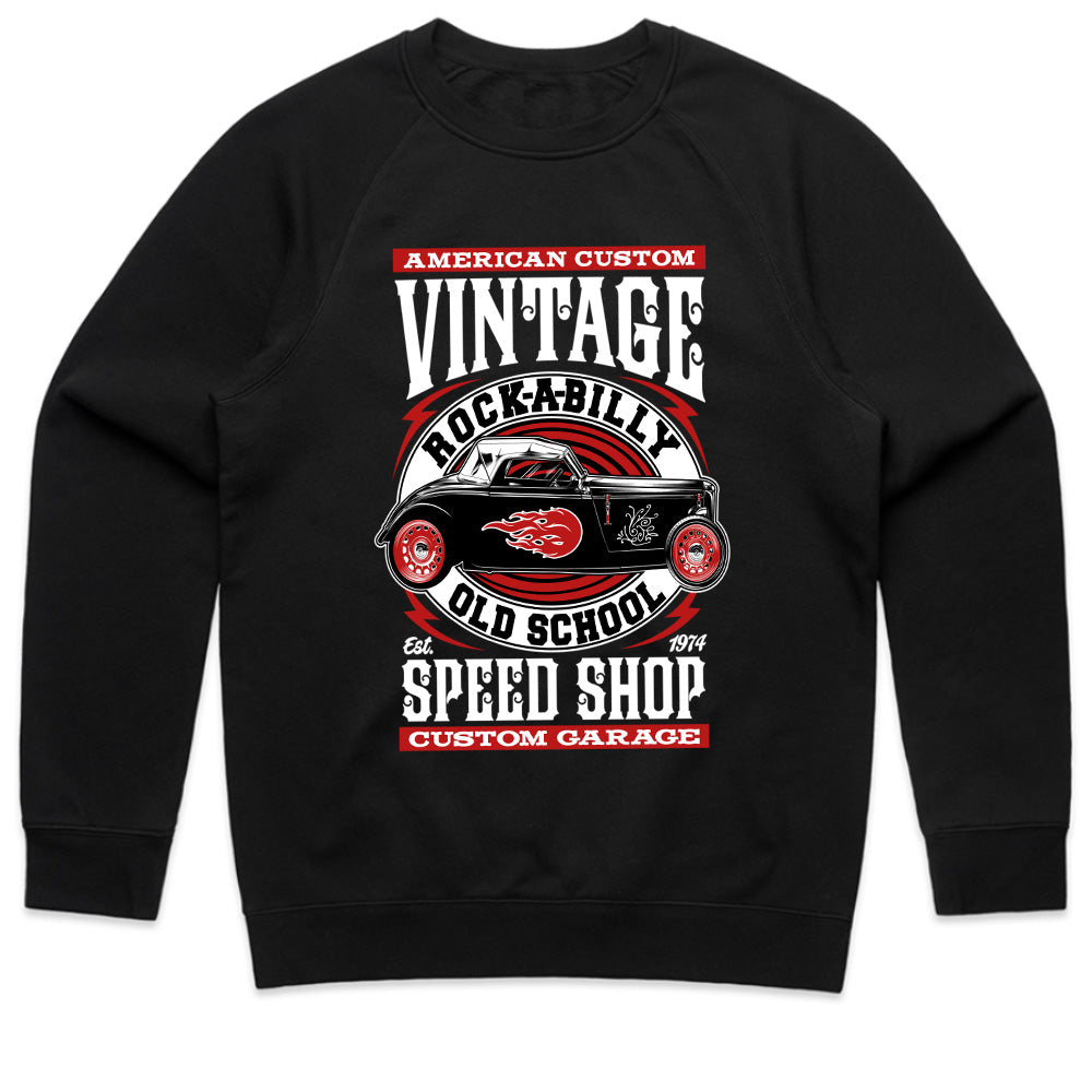 Vintage Rockabilly Speed Shop T-Shirt – 1974 Classic Hot Rod Custom Garage Tee