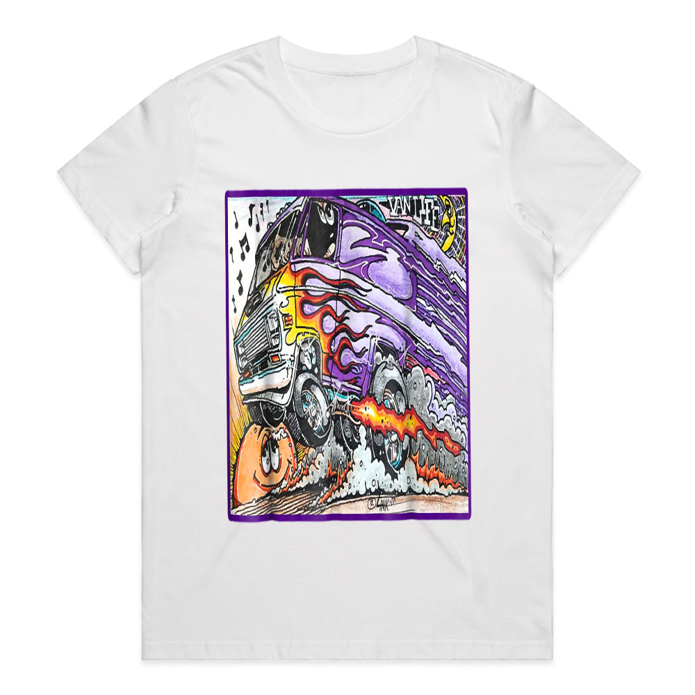 Wild Van Life – Retro Hot Rod Van Art T-Shirt