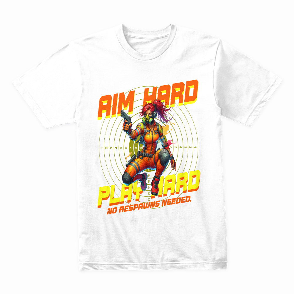 Aim Hard, Play Hard - Tactical Gamer T-Shirt