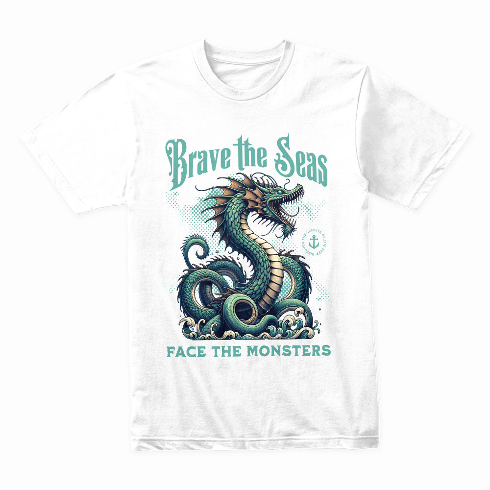 Brave the Seas T-Shirt – Face the Monsters & Conquer the Depths