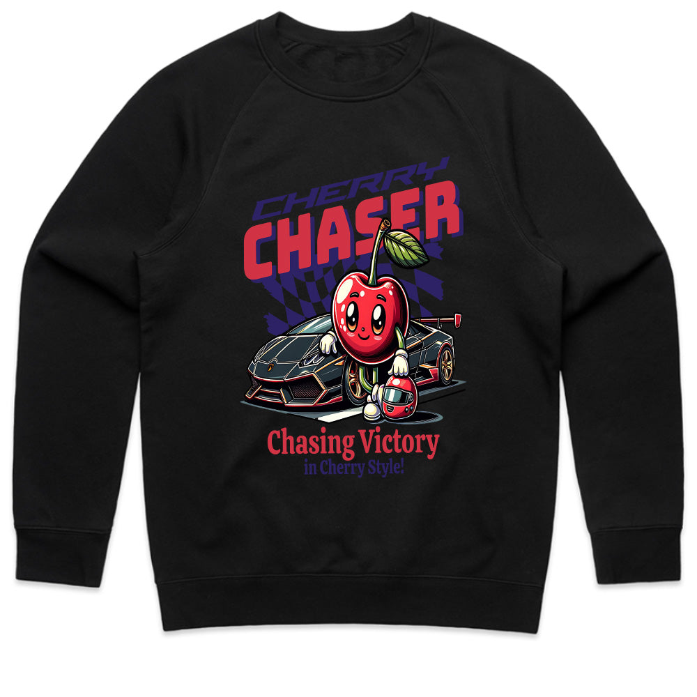 Cherry Chaser T-Shirt – Fun Racing-Inspired Supercar & Cartoon Cherry Tee
