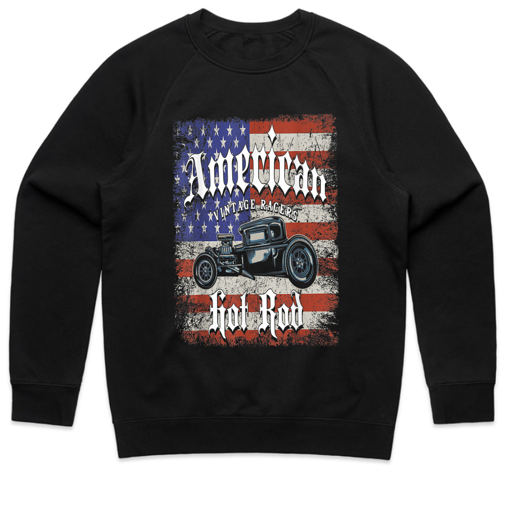 American Hot Rod – Vintage Muscle Car Patriotic T-Shirt