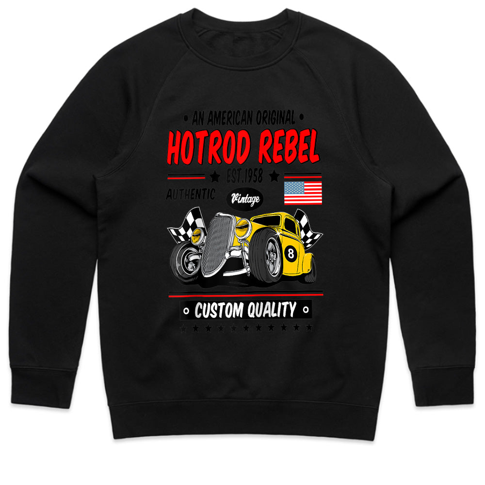 Hot Rod Rebel Sweatshirt – Vintage 50s Classic Car Racing Apparel"