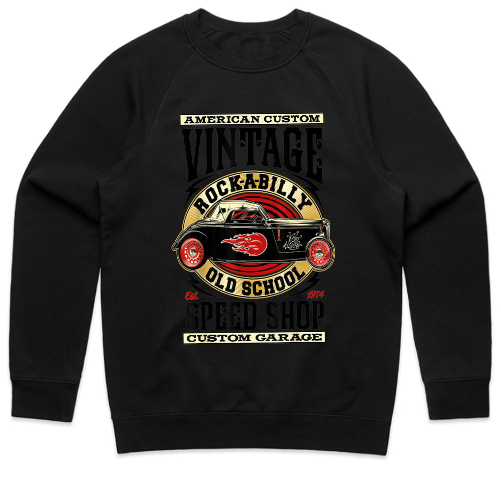 Vintage Rockabilly Hot Rod T-Shirt – Classic Speed Shop Custom Garage Tee