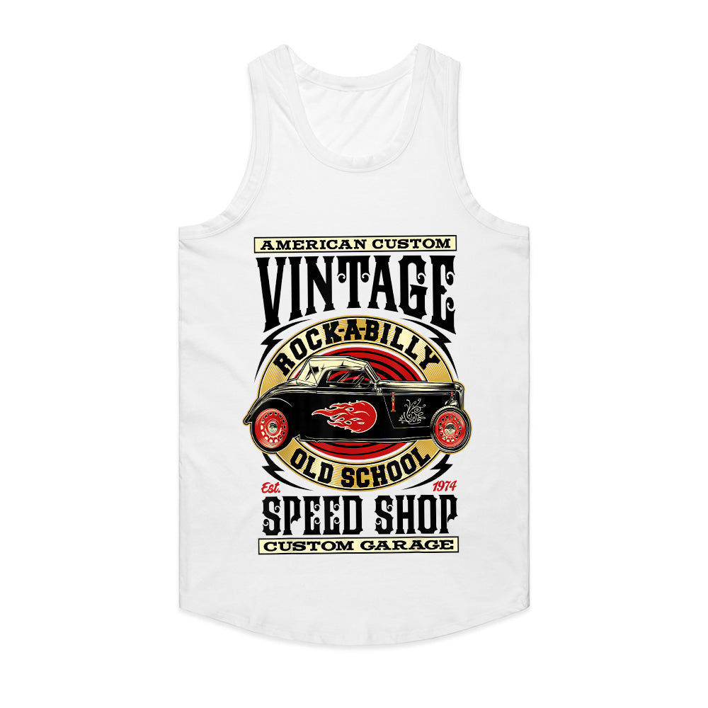 Vintage Rockabilly Hot Rod T-Shirt – Classic Speed Shop Custom Garage Tee
