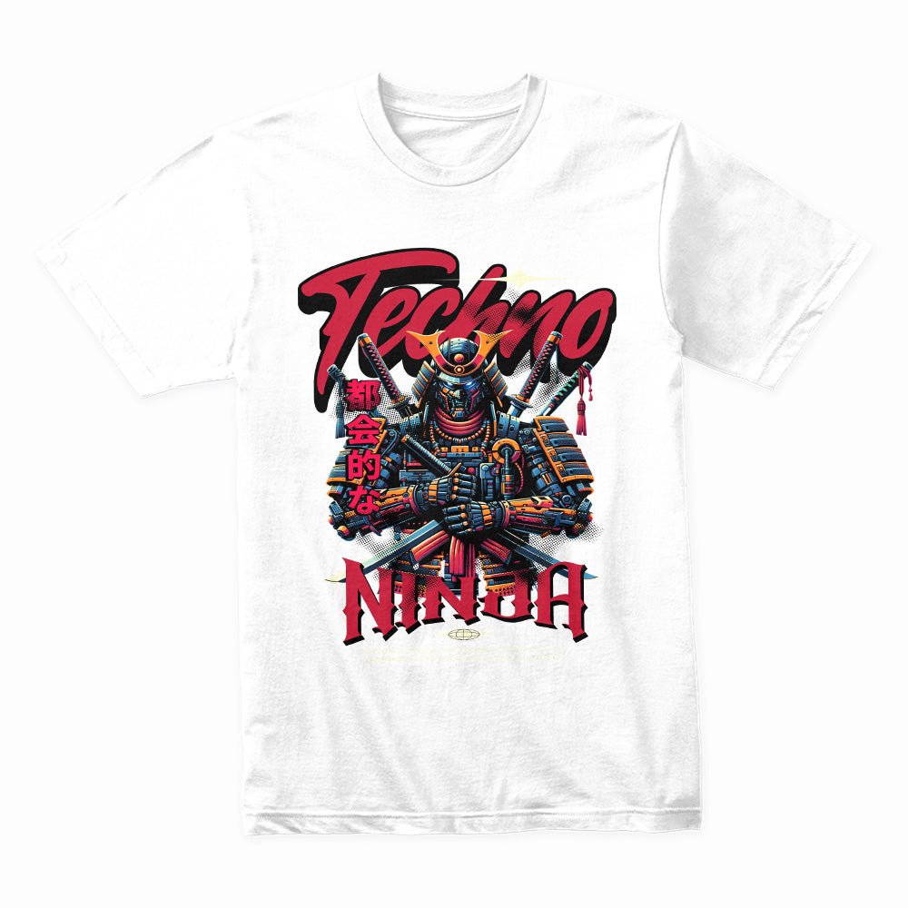 Techno Ninja – Cyber Samurai Futuristic Warrior Graphic T-Shirt