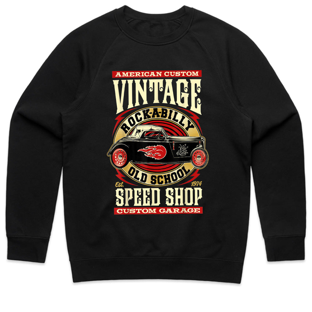 Vintage Rockabilly Hot Rod Speed Shop T-Shirt – Classic 70s Custom Garage Tee