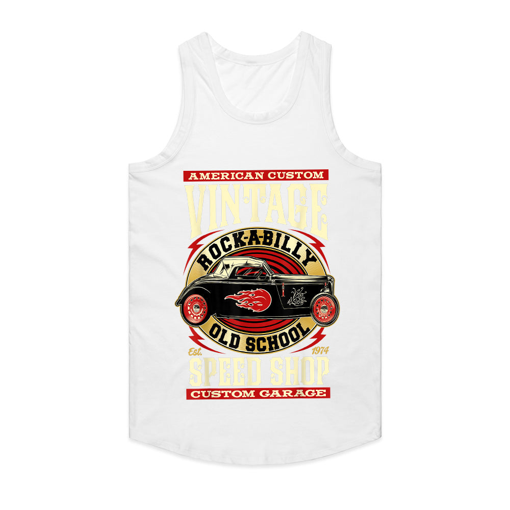 Vintage Rockabilly Hot Rod Speed Shop T-Shirt – Classic 70s Custom Garage Tee
