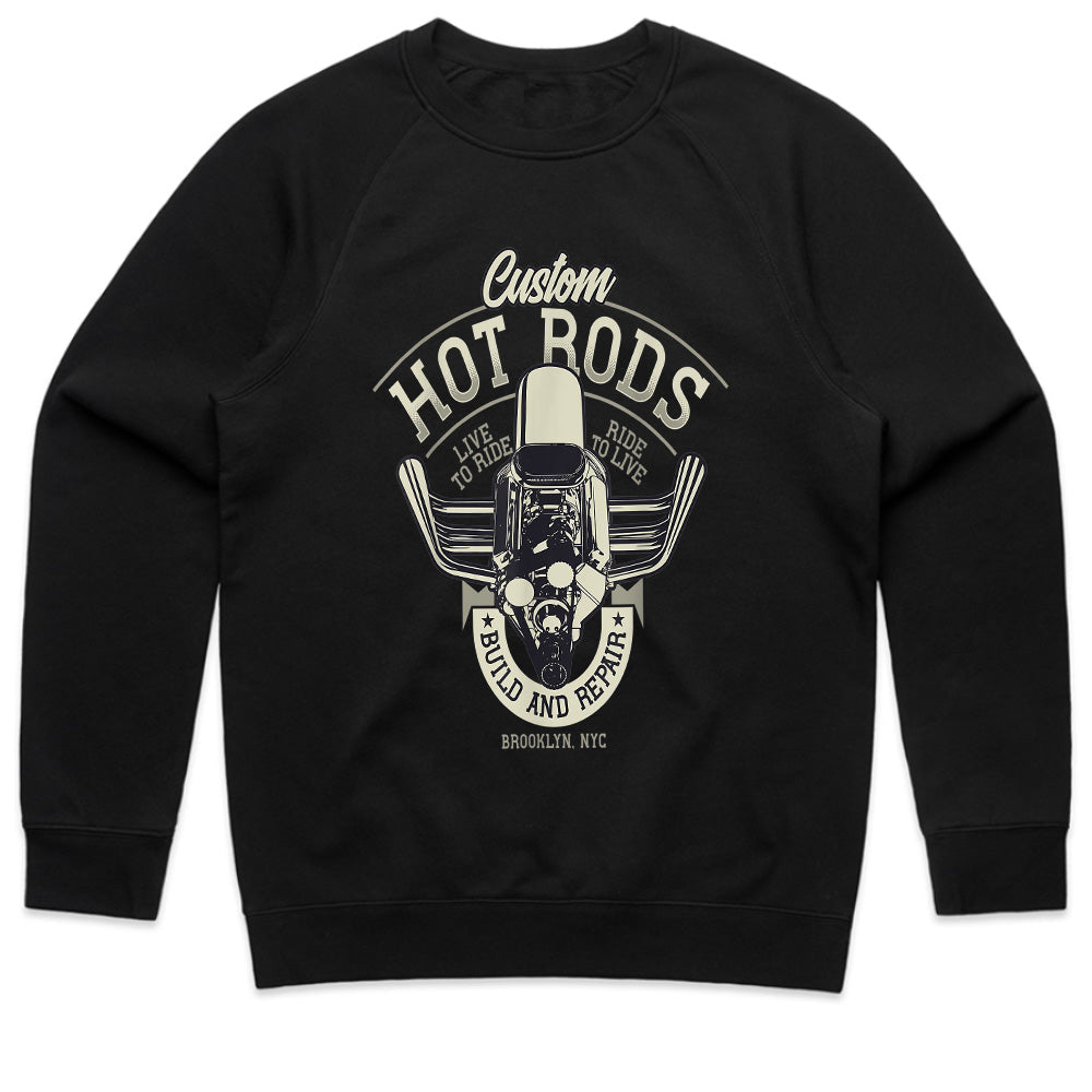 Custom Hot Rods T-Shirt – Vintage Build & Repair Motorcycle Engine Design