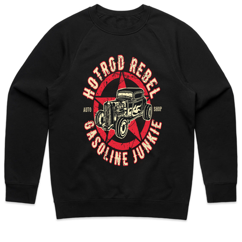Hot Rod Rebel T-Shirt – Gasoline Junkie Vintage Old-School Muscle Car Tee