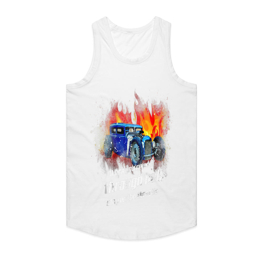 Hot Rod Racing T-Shirt  "When You're Goin' Through Hell, Stay on the Throttle"