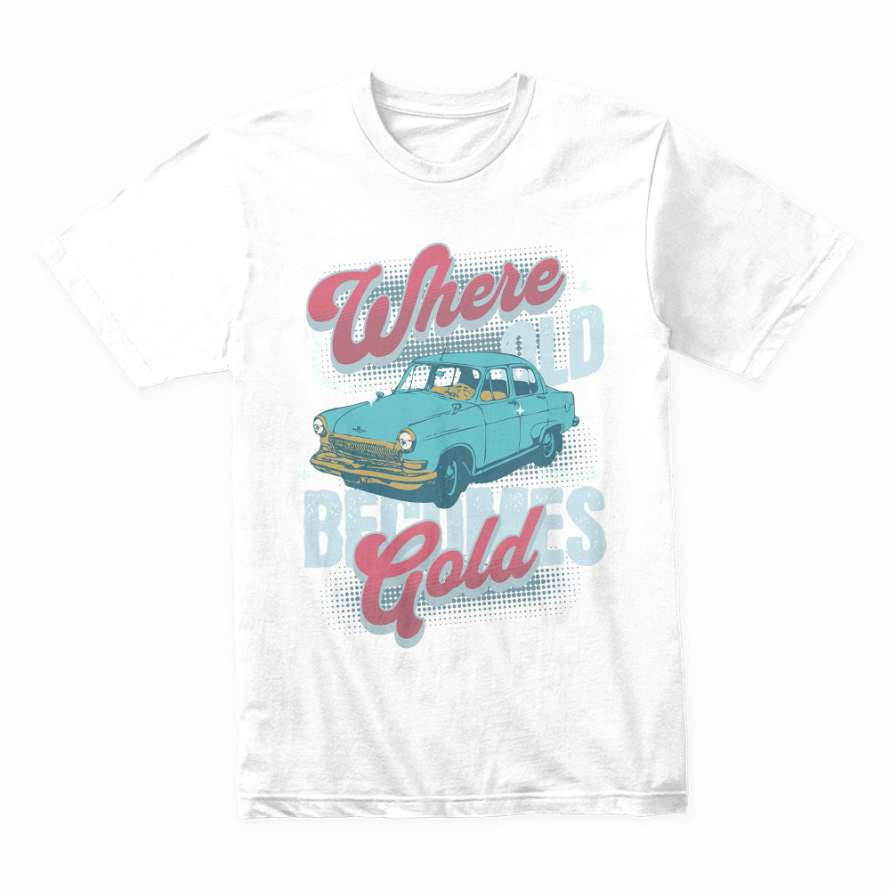 Vintage Gold – Timeless Classic Car Streetwear T-Shirt