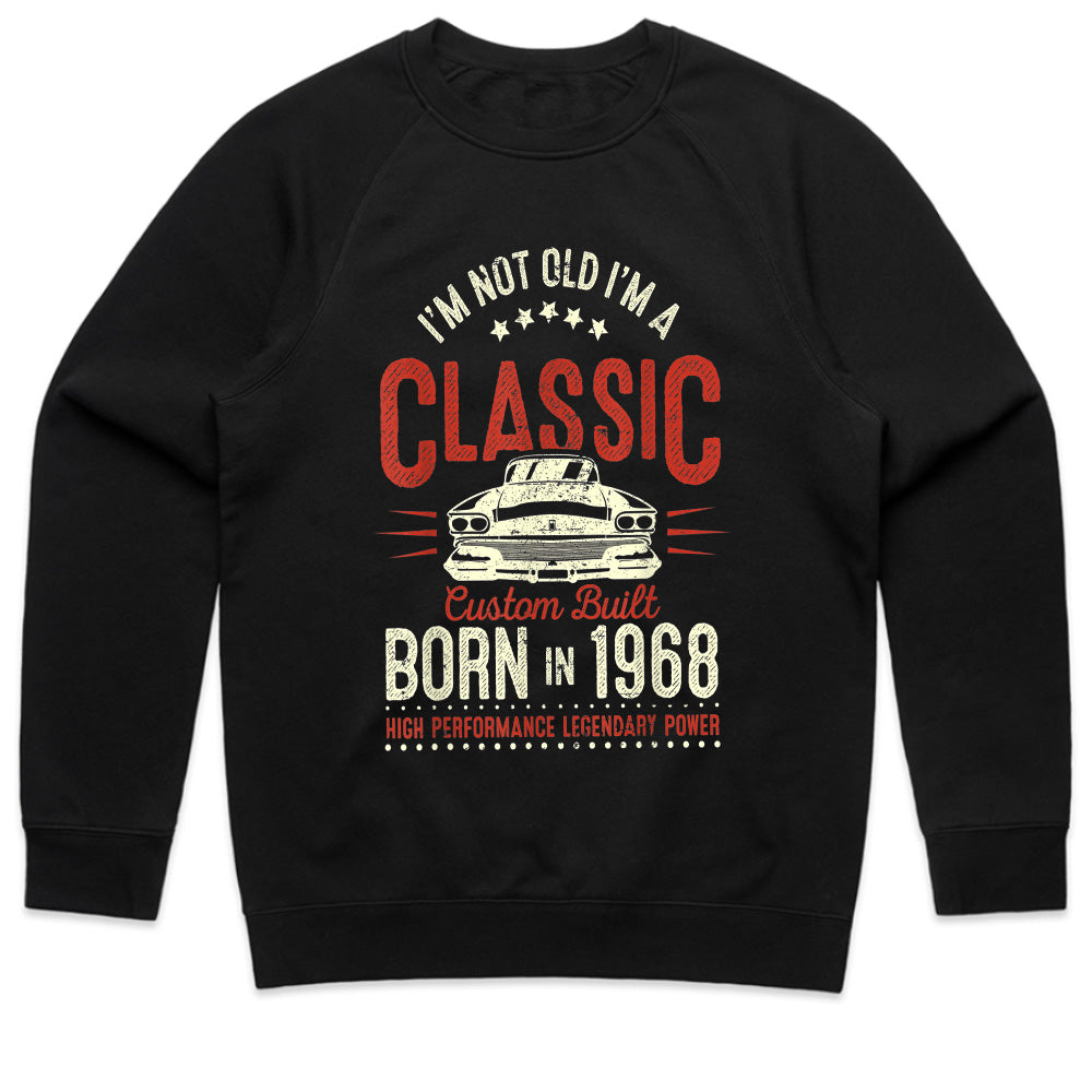 Vintage Classic Car Birthday T-Shirt – Born in 1968, Not Old, Just Classic!