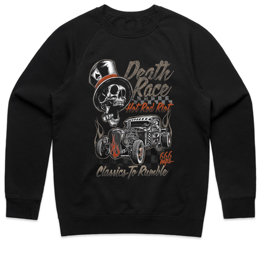 Death Race – Hot Rod Riot Skull Vintage Racing T-Shirt