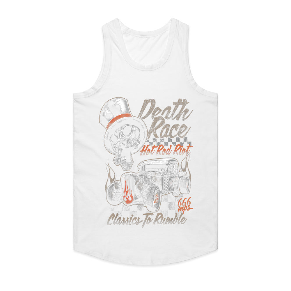 Death Race – Hot Rod Riot Skull Vintage Racing T-Shirt
