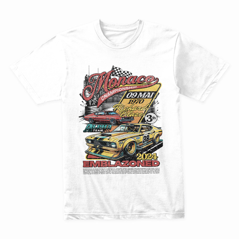 Emblazoned 2024 – Vintage Monaco Championship T-Shirt