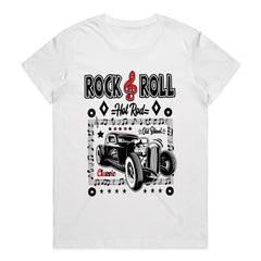 Vintage Rock & Roll Hot Rod T-Shirt – Retro 50s Classic Car & Music Fusion