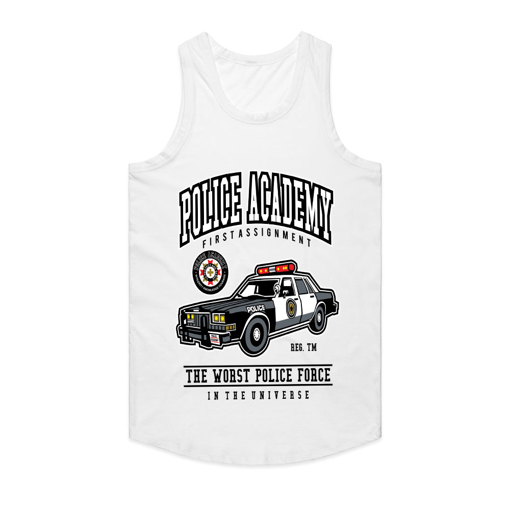 Police Academy Retro Patrol Car T-Shirt – Classic Law Enforcement Parody Tee