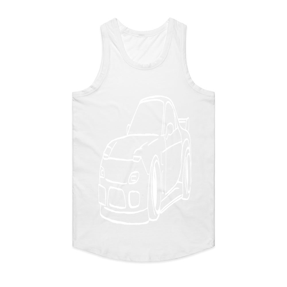 RX-7 Outline JDM T-Shirt – Minimalist Rotary Engine Sports Car Tee for Tuning & Drift Fans