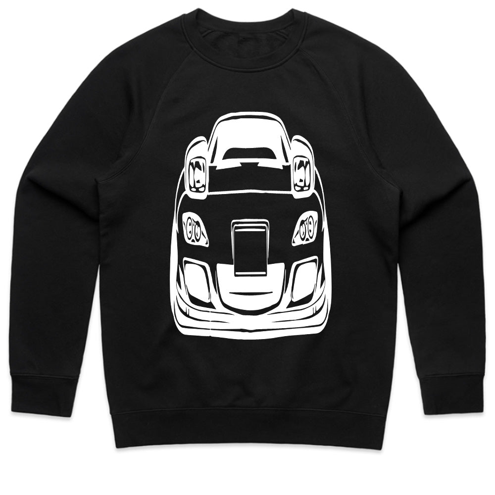 RX-7 Outline JDM T-Shirt – Minimalist Rotary Engine Sports Car Tee for Tuning & Drift Fans