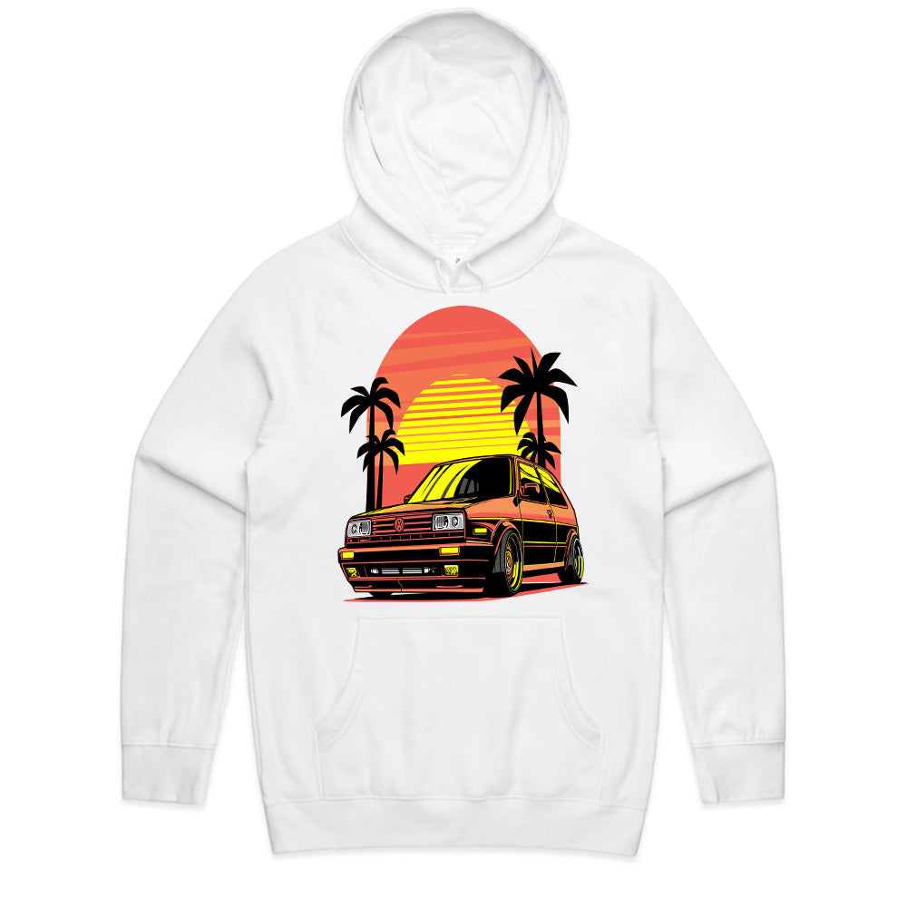 Retro Sunset VW Golf GTI Tee – Classic 80s Vibes