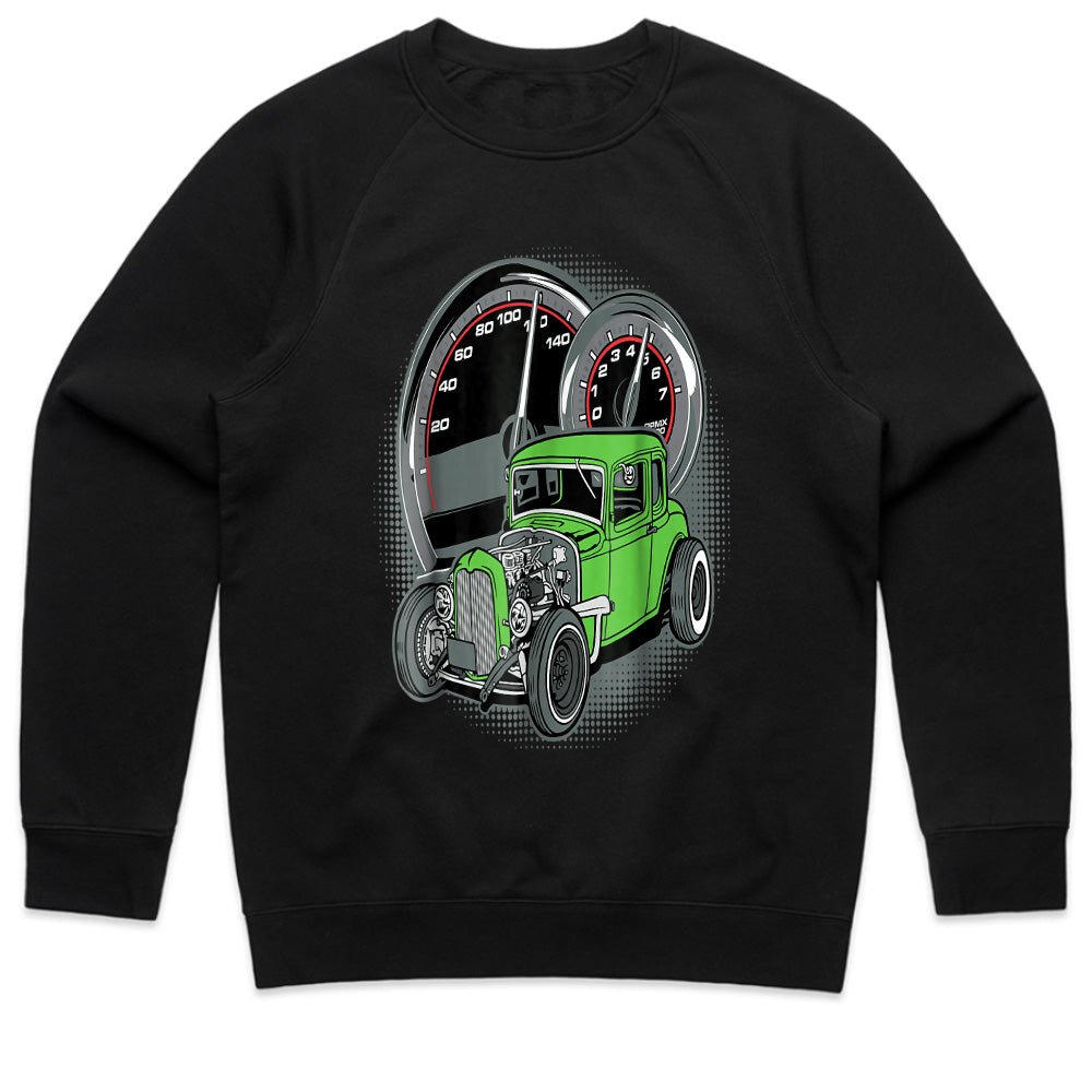 Rat Rod Speed Demon T-Shirt – Bright Green Vintage Hot Rod Coupe Tee