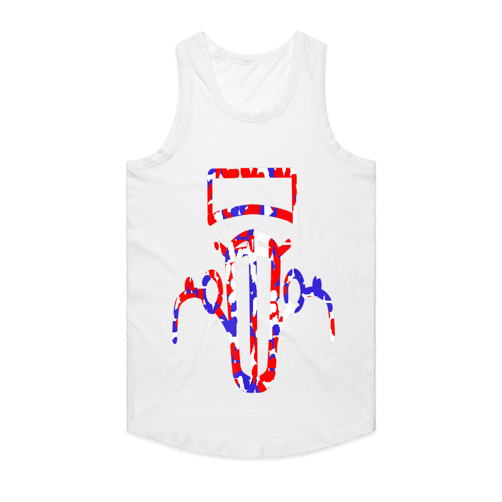 🇺🇸 Red, White & Blue Vintage Hot Rod Outline T-Shirt – Patriotic Classic Car Tee