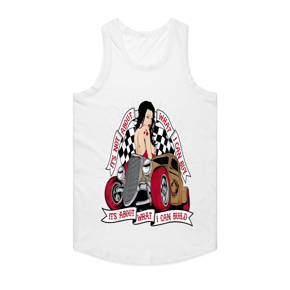 Hot Rod Builder Pin-Up T-Shirt – Rockabilly Car Enthusiast Vintage Tee
