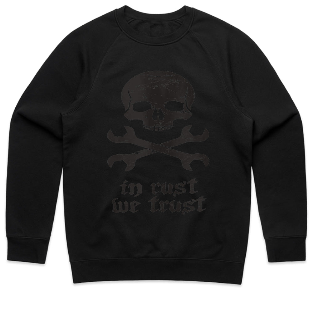 In Rust We Trust" Skull & Wrenches Mechanic T-Shirt