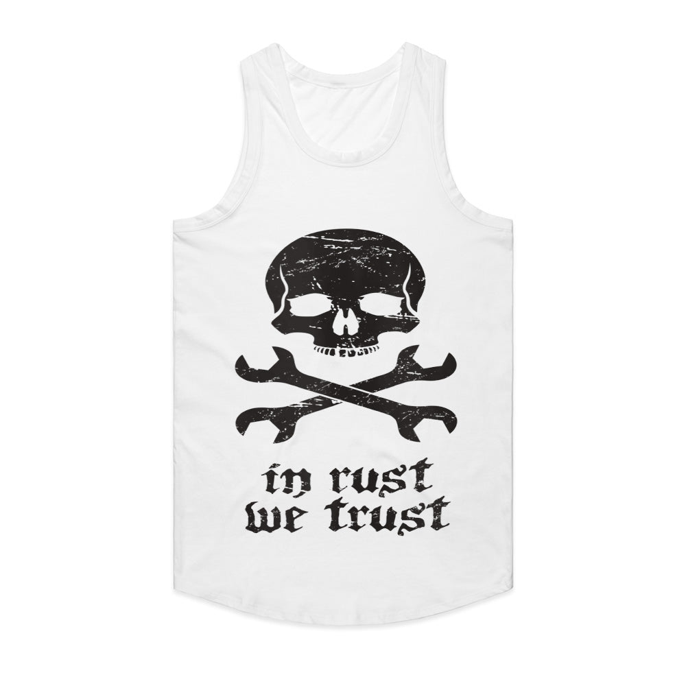 In Rust We Trust" Skull & Wrenches Mechanic T-Shirt
