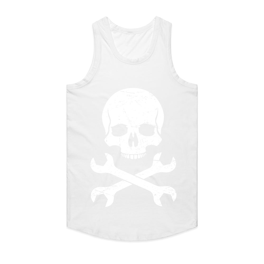 Skull & Crossed Wrenches T-Shirt – Vintage Mechanic & Rat Rod Enthusiast Tee