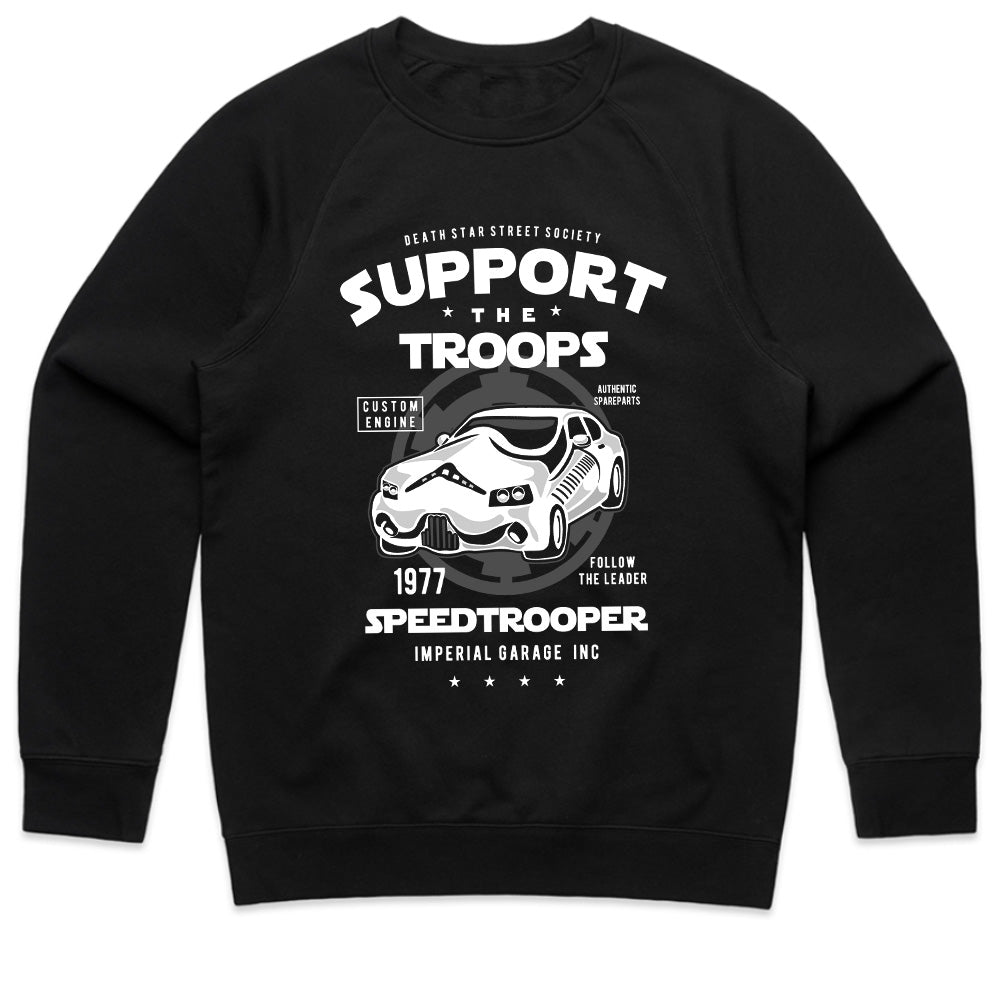 Speed Trooper Support The Troops T-Shirt – Galactic Street Racing Style!